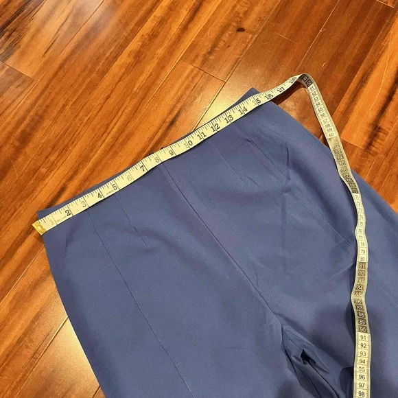 New NWT Free‎ People Periwinkle Blue Flare Pants Trousers Dress Back Zip Size M - Picture 6 of 10